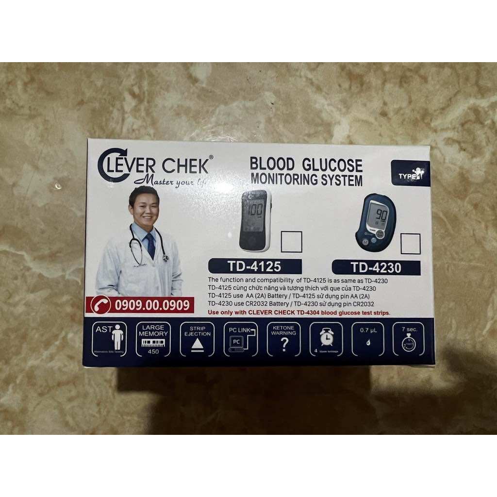 Que thử đường huyết CLEVER CHECK hộp/25
