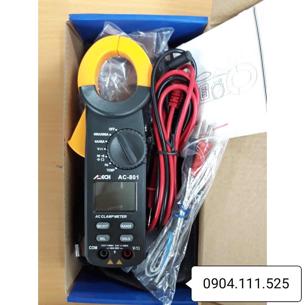 [HCM]Ampe kìm đo dòng AC APECH AC-801 (600A)