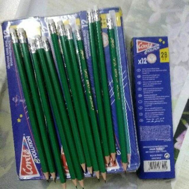 Hộp 12 cây bút chì 2b có đầu tẩy fran