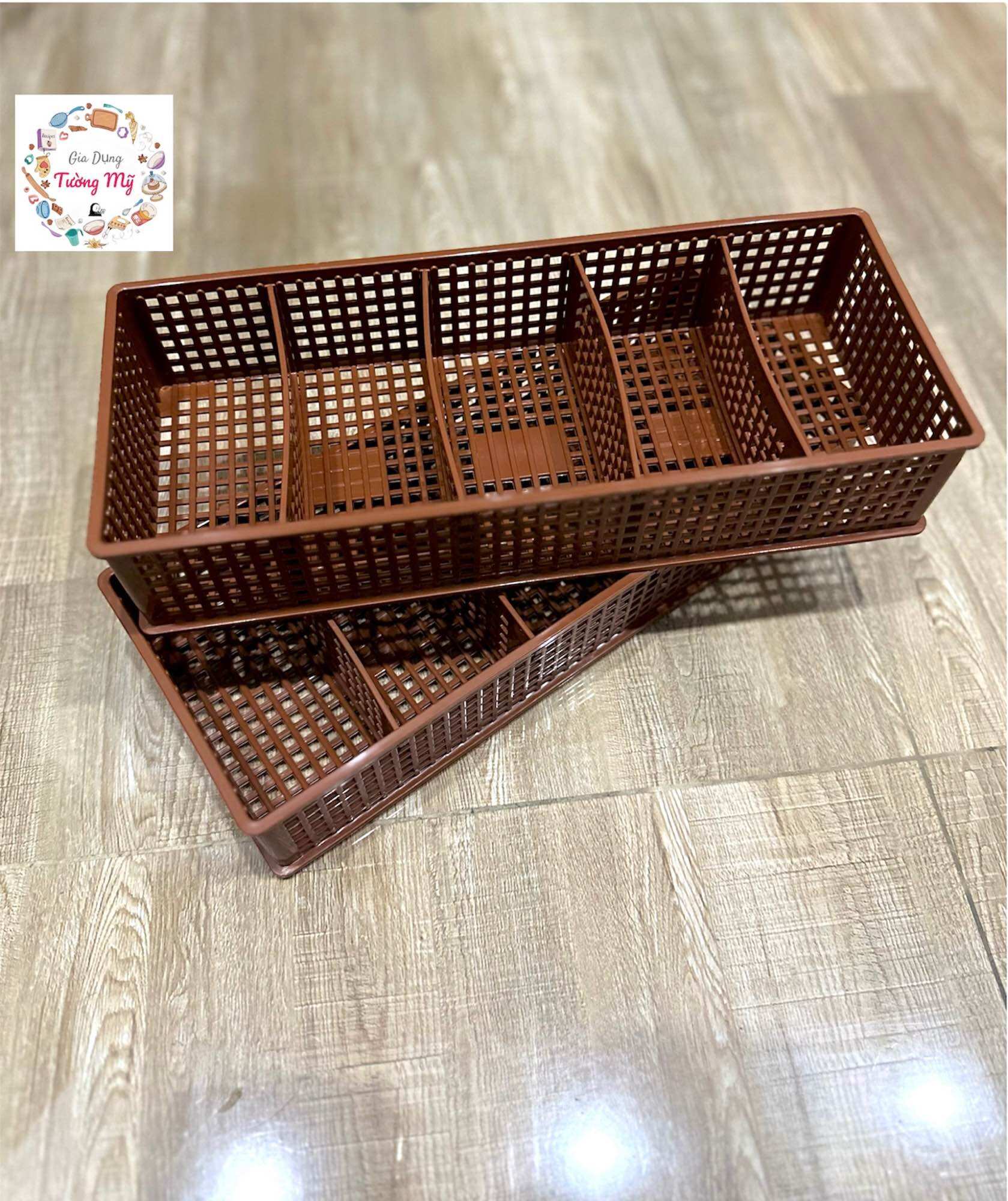 Combo 2 rổ chia ngăn linh động