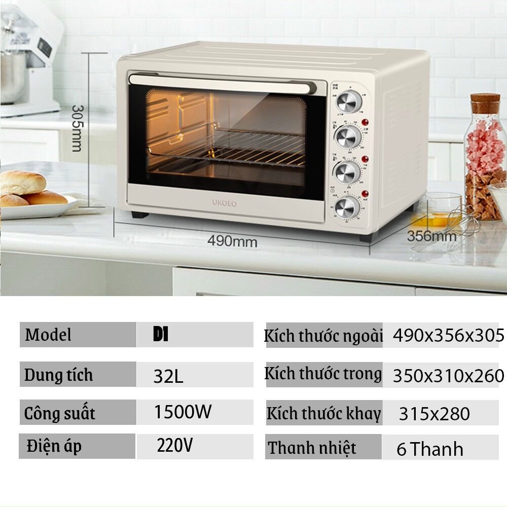 Lò nướng ukoeo 32l chính hãng nội địa trung