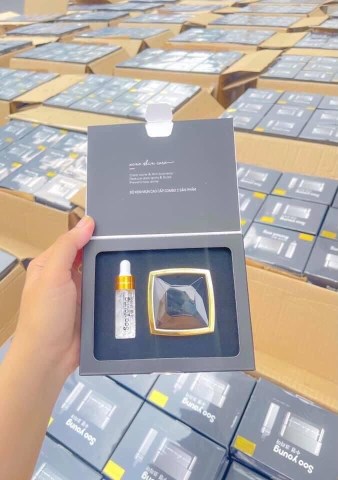 [Chính Hãng] Combo Kem và Serum Mụn Thần Thánh Sooyoung ( Tiễn Mụn, Tiễn Thâm, Dưỡng sáng da)