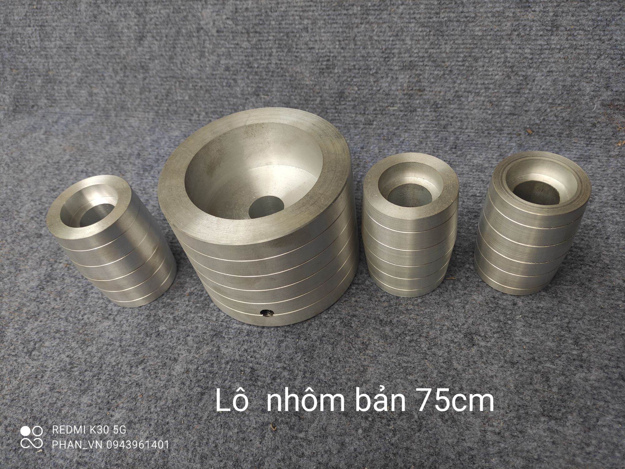 Bộ lô nhôm chế máy mài đai bản 10cm