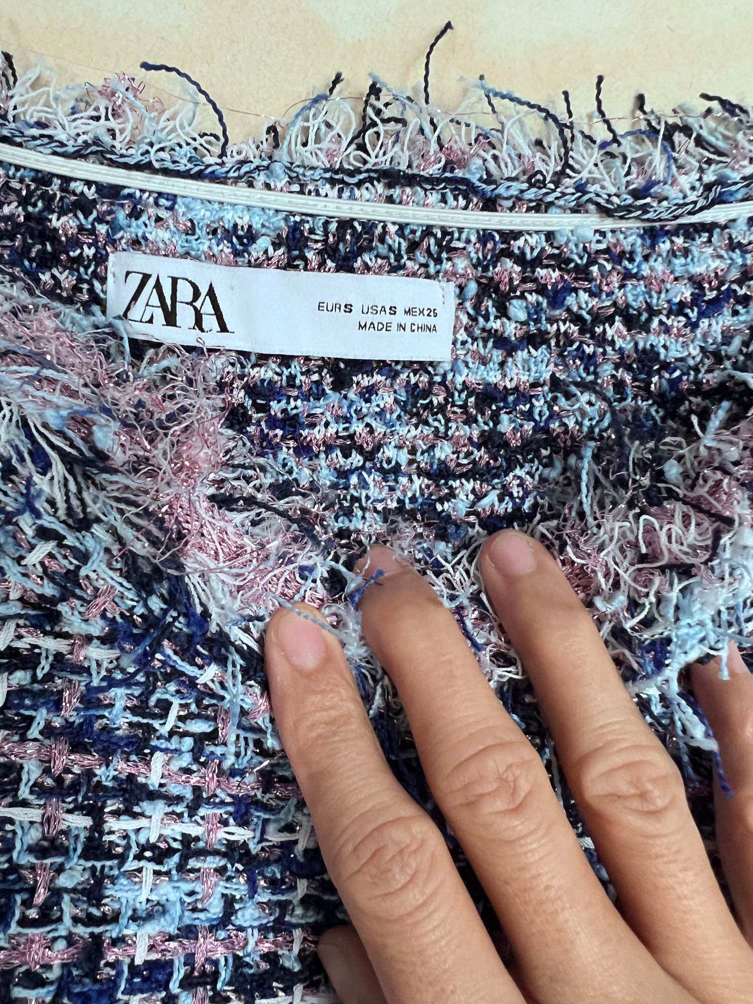 Áo Croptop Zara Tweed Auth, sz S
