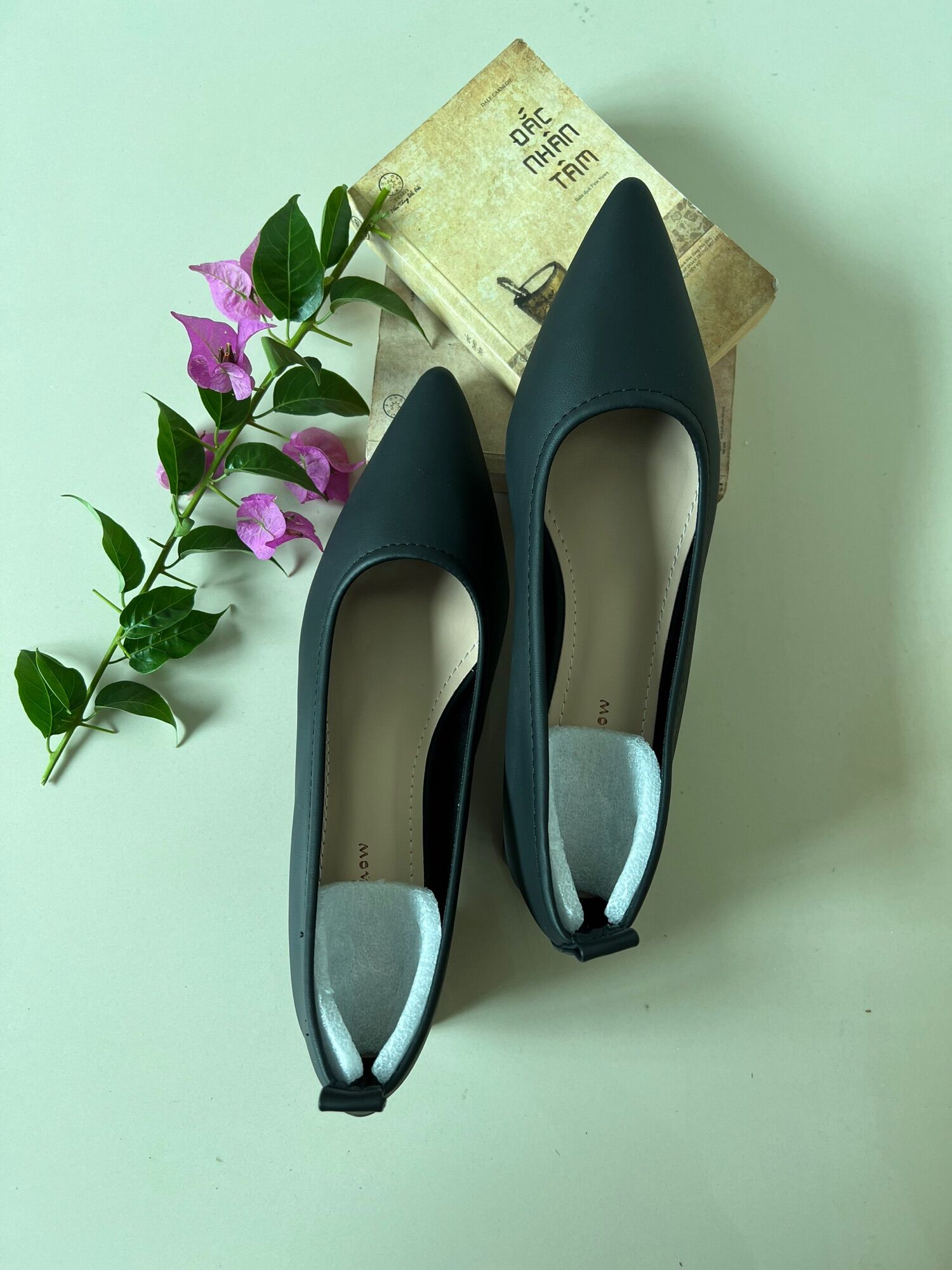 Giày công sở mũi nhọn đế 3cm,Giày cao gót nữ,giày nữ