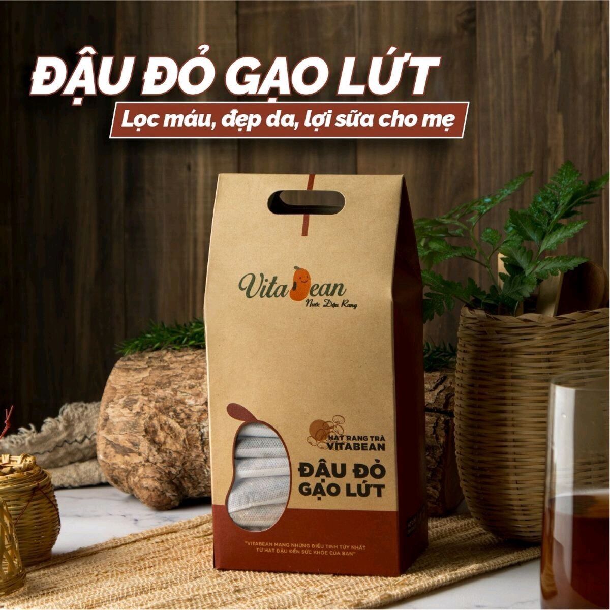 Trà túi lọc Đậu Đỏ Gạo Lứt 1000g