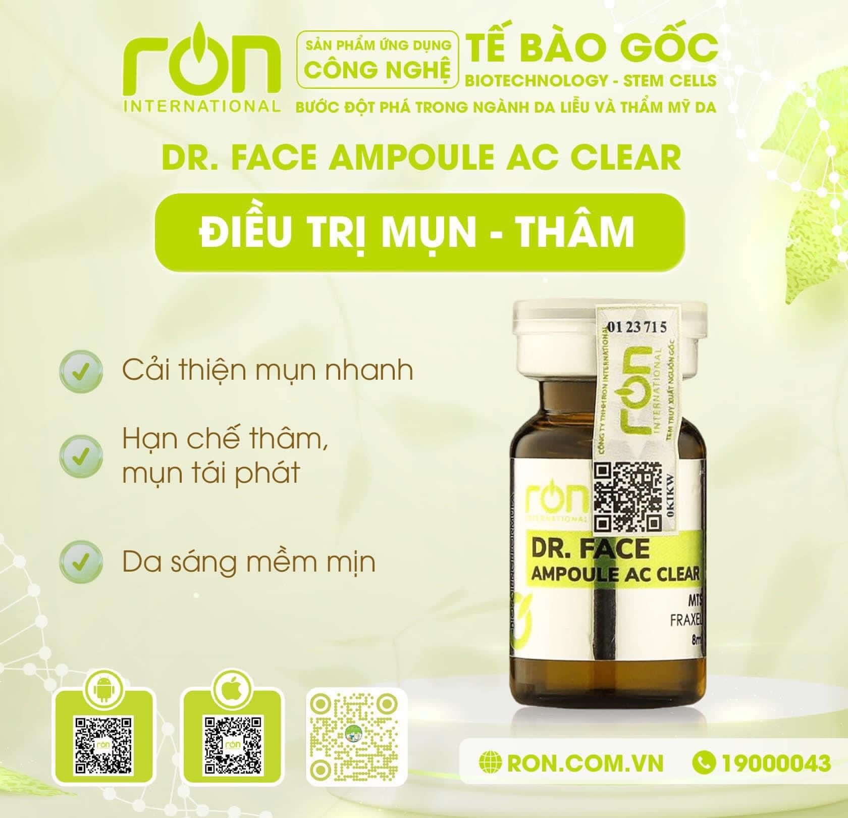 Tế Bào Gốc Mụn Dr. Face Ampoule AC Clear - Ron International