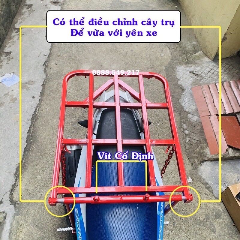 Giá chở hàng xe máy -Kệ trở hàng xe máy