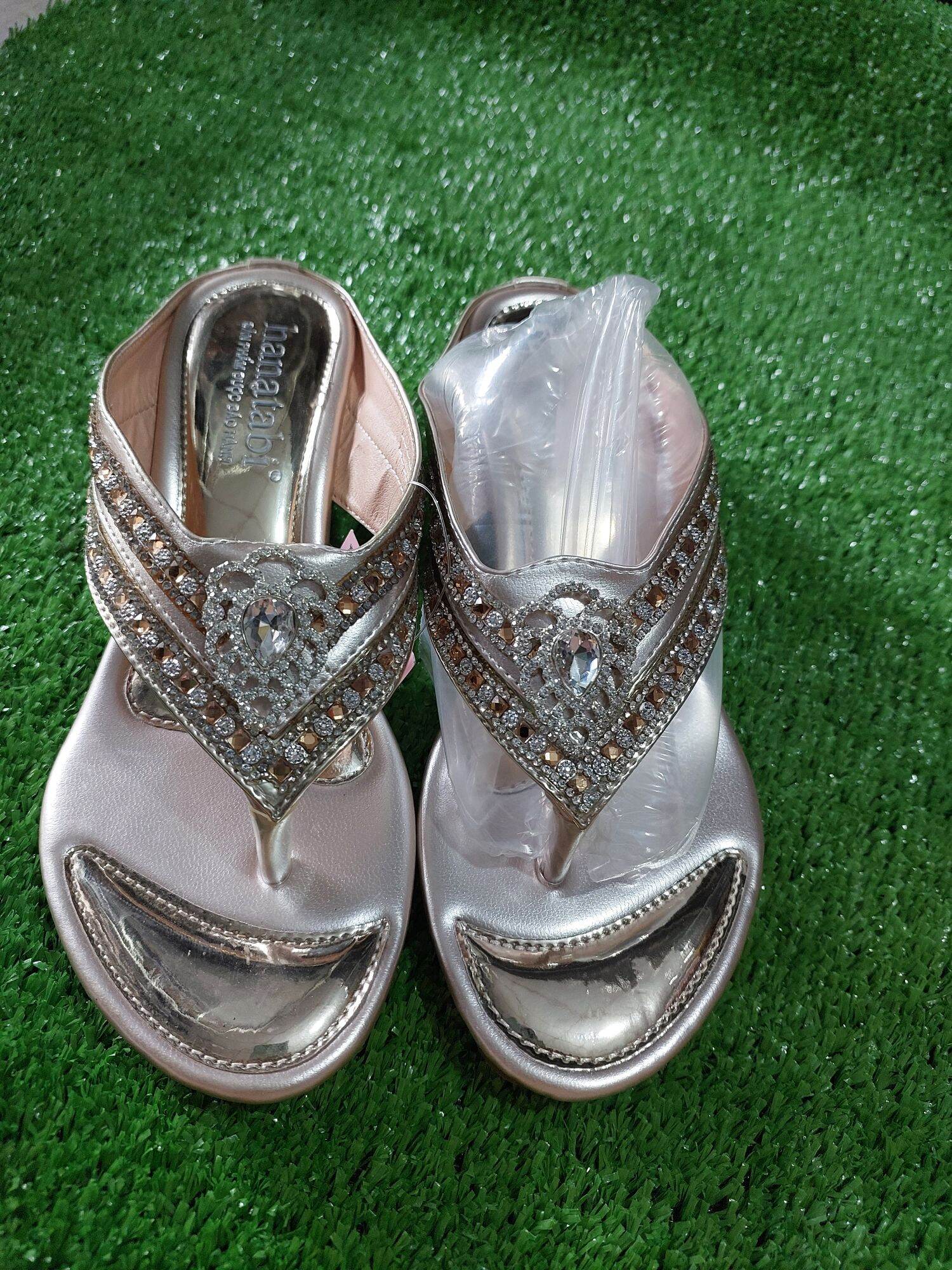 Dép kẹp nữ đính đá gót cao 3 cm sang đẹp nữ sz 36_42 chuẩn sz