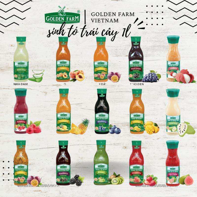 Sinh tố golden farm chai 1000ml