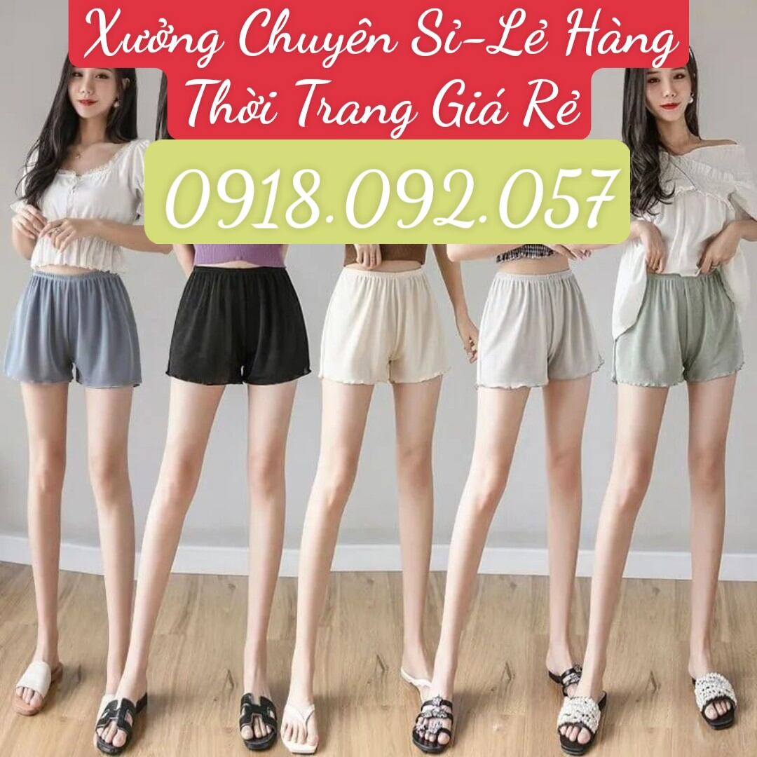 Quần đùi nữ mặc nhà quần ngủ nữ thun cotton mềm mịn