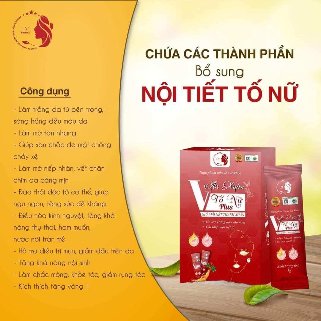 COLLAGEN nội tiết tố vạn xuân tố nữ plus giúp mờ nám, tàn nhang