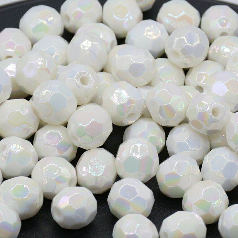 hạt nhựa 8mm màu DIY cườm góc cừ