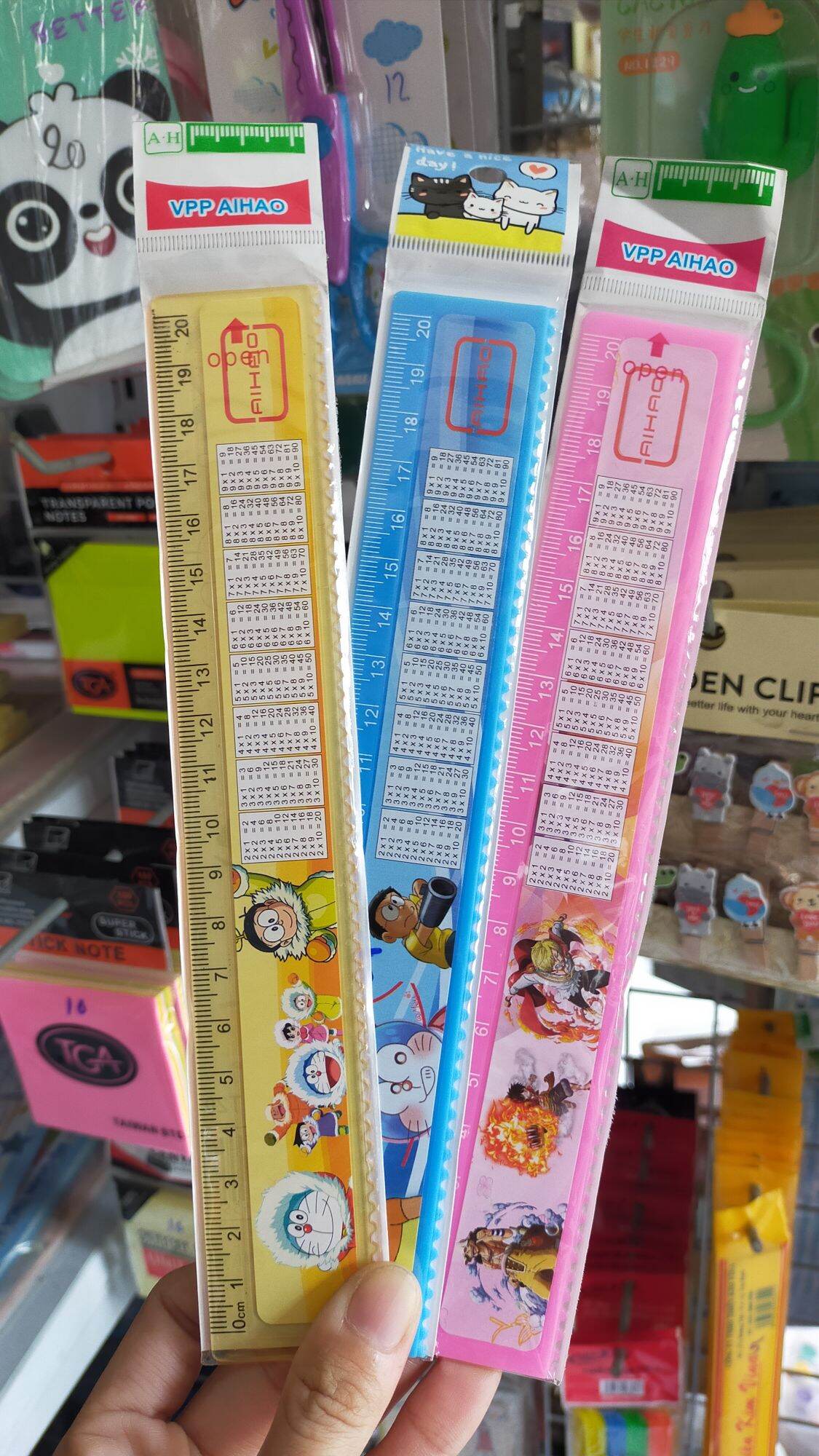 3Cây  Thước   kẻ   20cm  Có  Cửu  Chương