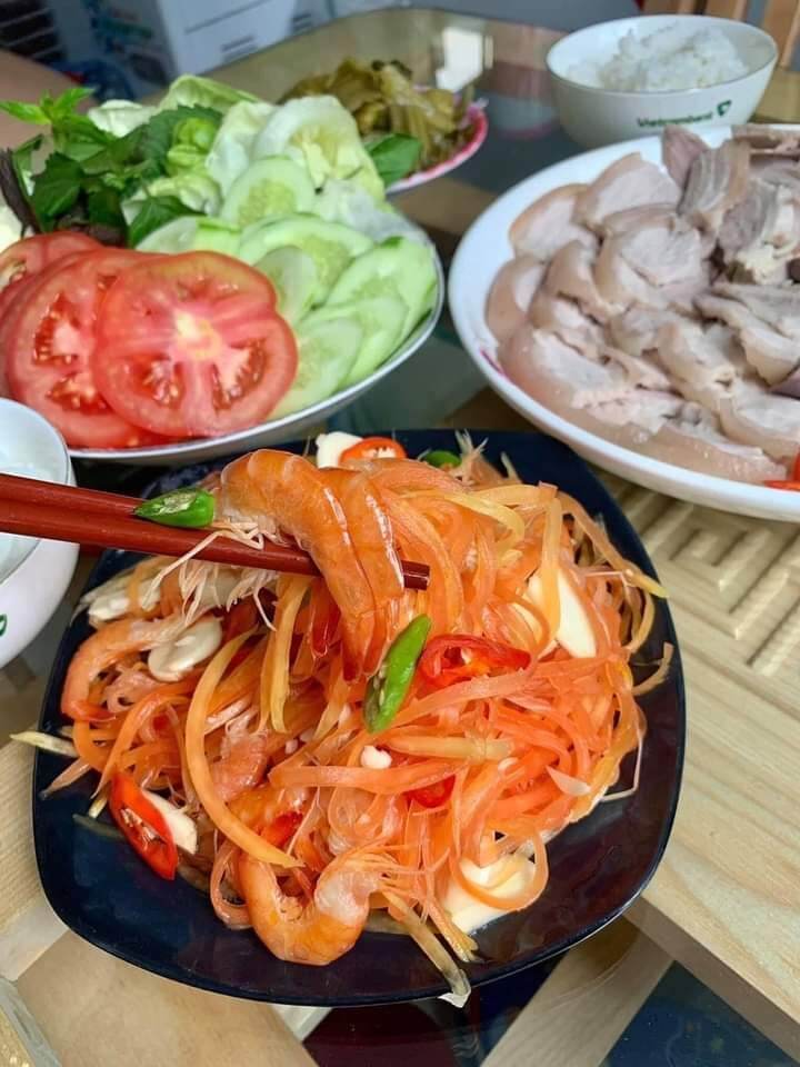 Mắm tép bạc đất trộn đu đủ 500g