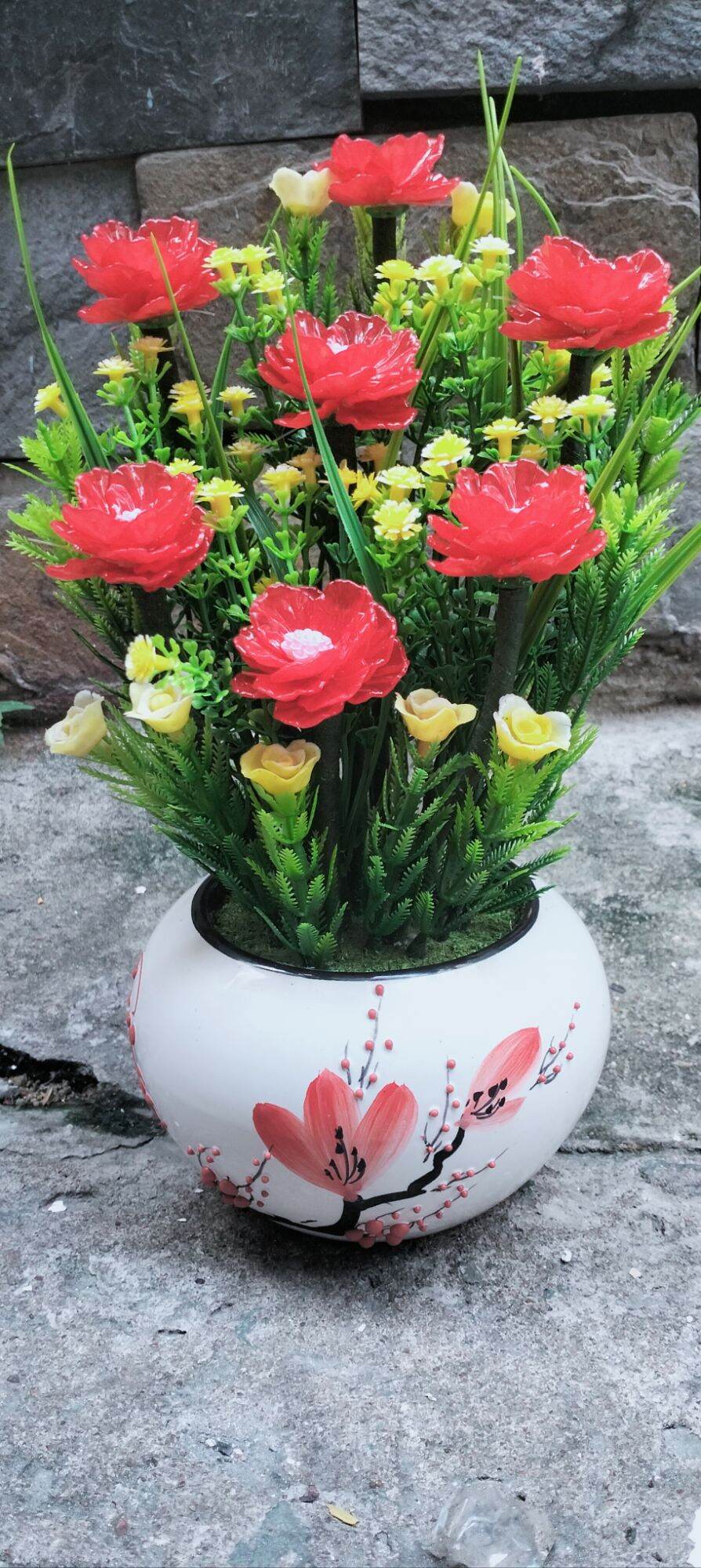 Chậu hoa hồng pha lê size 27cm