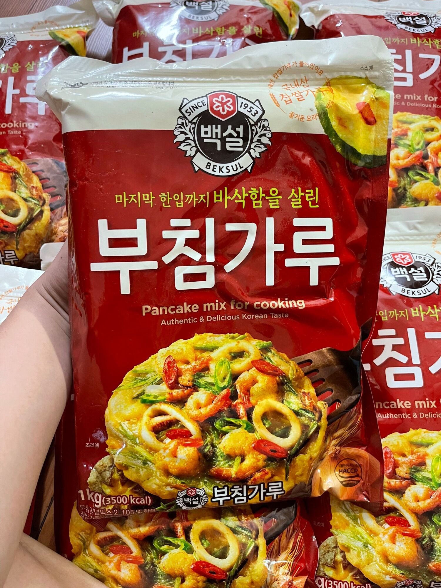 Bột chiên bánh xèo, bánh hành cj foods gói 1kg - nhập khẩu hàn quốc