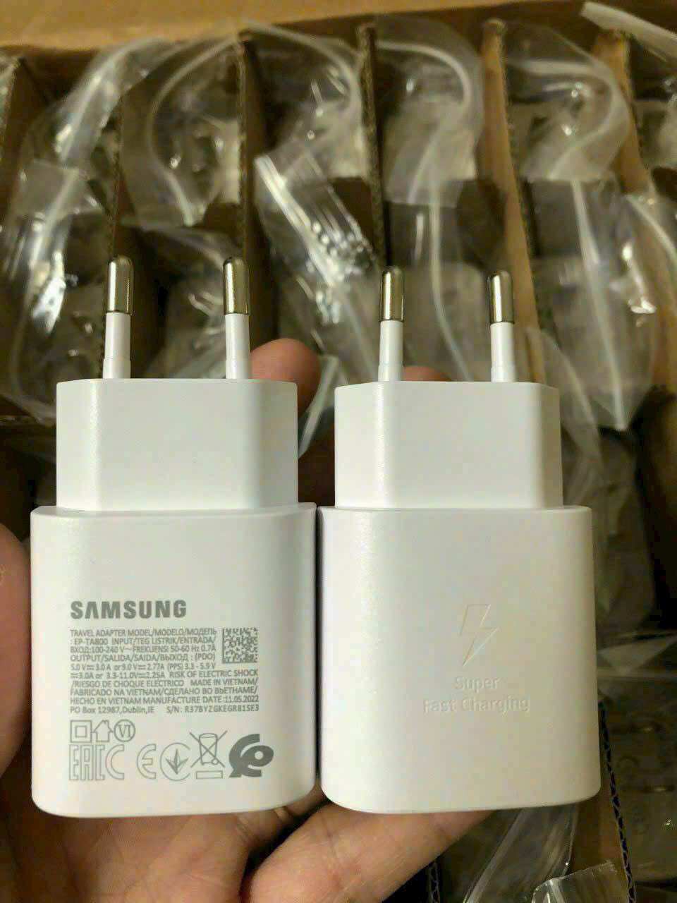 Combo Sạc + cáp siêu nhanh Samsung 25W dành cho S20/S21/S22/S23 /note 10 / note 20