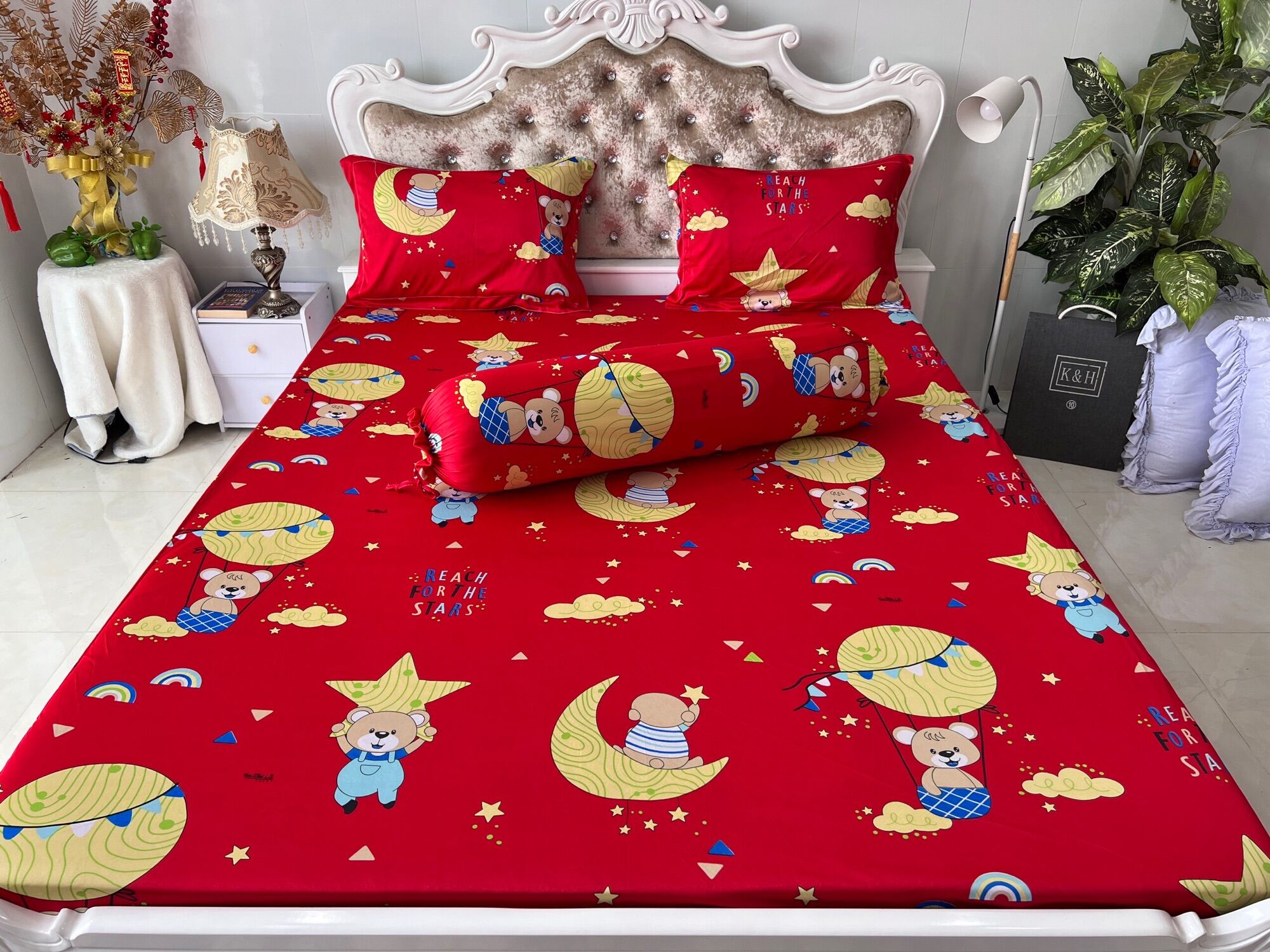 Set drap áo gối thun lạnh hàn quốc