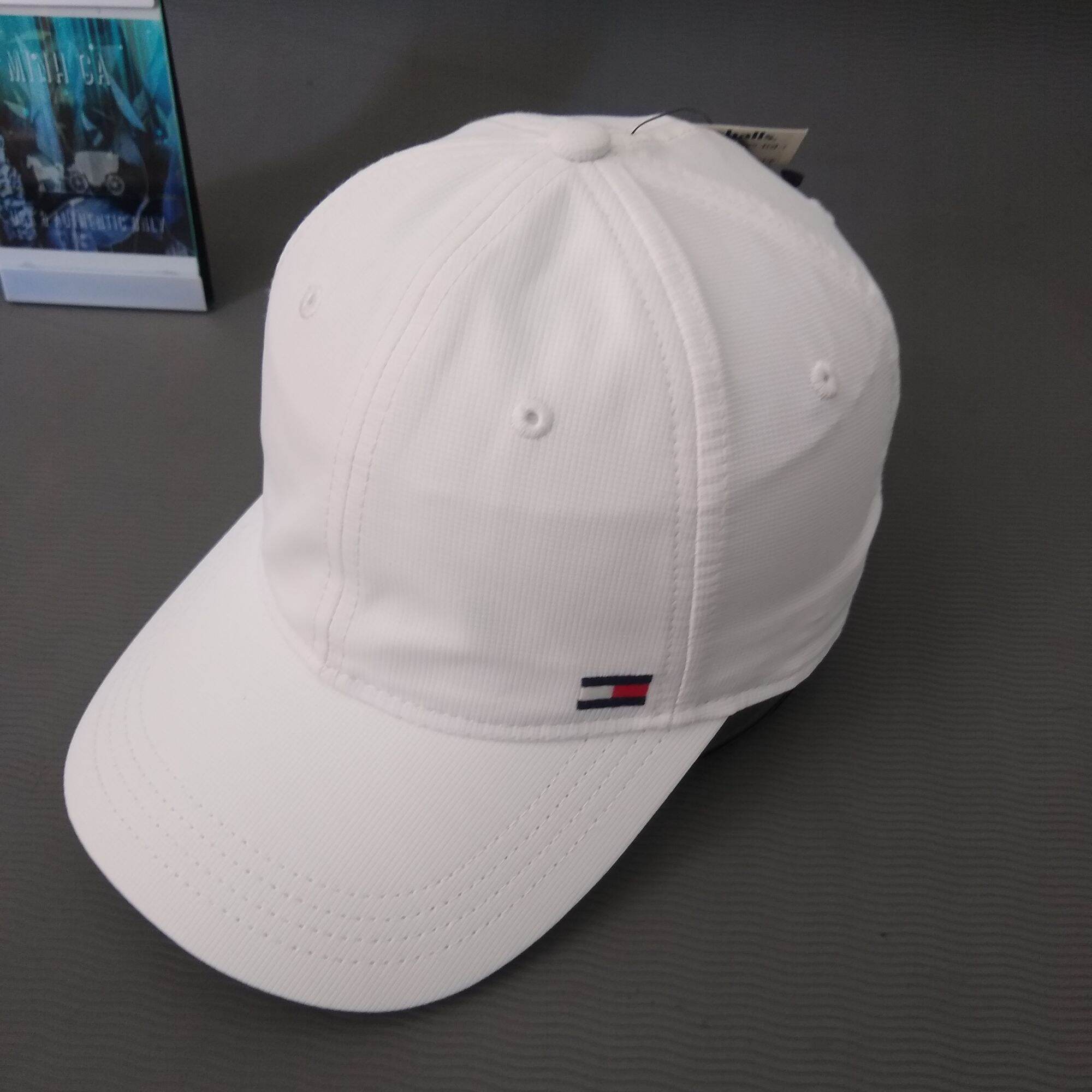 Nón nam hàng hiệu tommy hilfiger - white classic baseball logo corner - msp097459400 - size l - nhập trực tiếp từ mỹ - minh ga usa