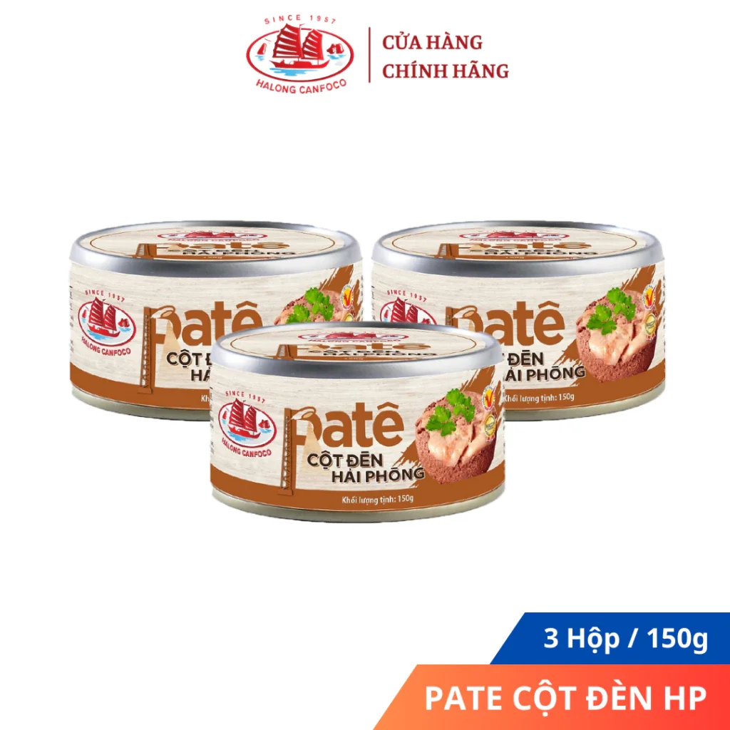 Combo 3 hộp patê cột đèn 150g - đồ hộp hạ long