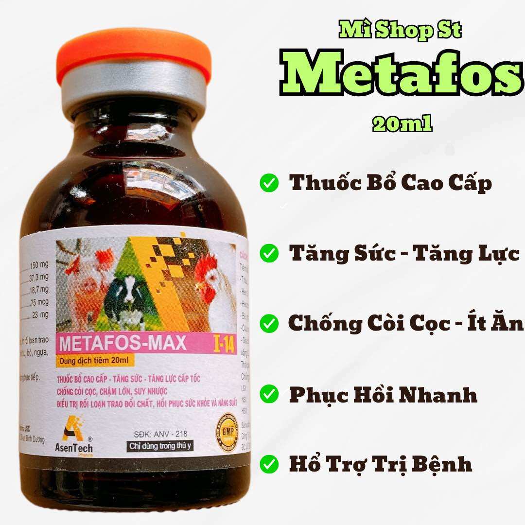 Metafos max i14 tăng lực cao cấp cho gà đá, gà chọi