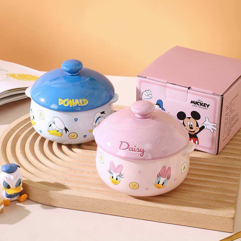 Chén thố sứ có nắp đậy Hoạt Hình Disney