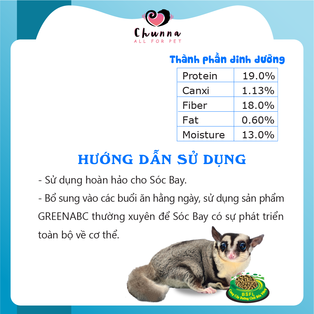 Thức ăn SÓC BAY - Sugar Glider