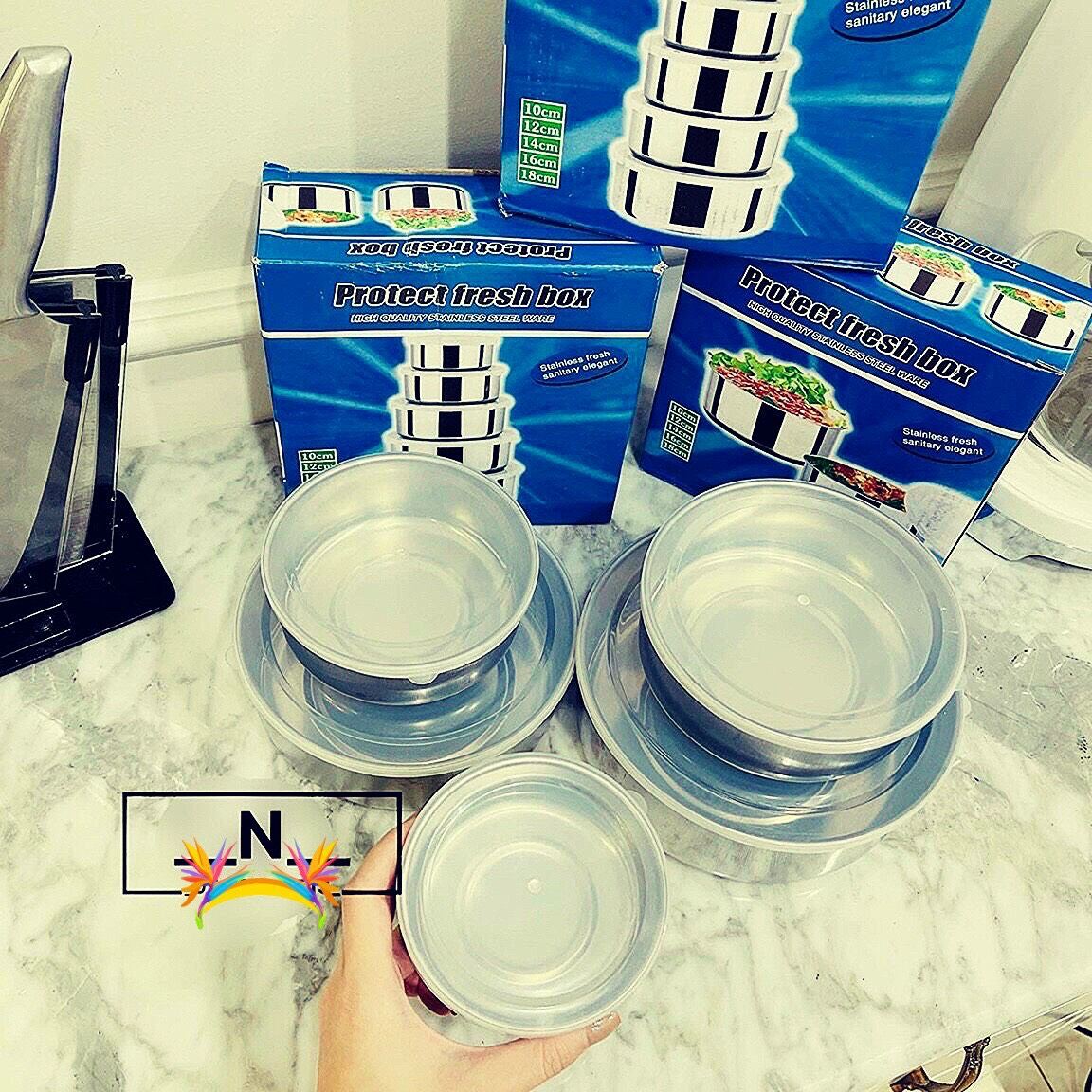 Thố tô trọn bộ 5 cái tiện dụng sạch sẽ gọn gàng nhanh chóng cho căn bếp nhà bạnBộ 5 thố inox 304 có nắp đậy Inox cao cấp