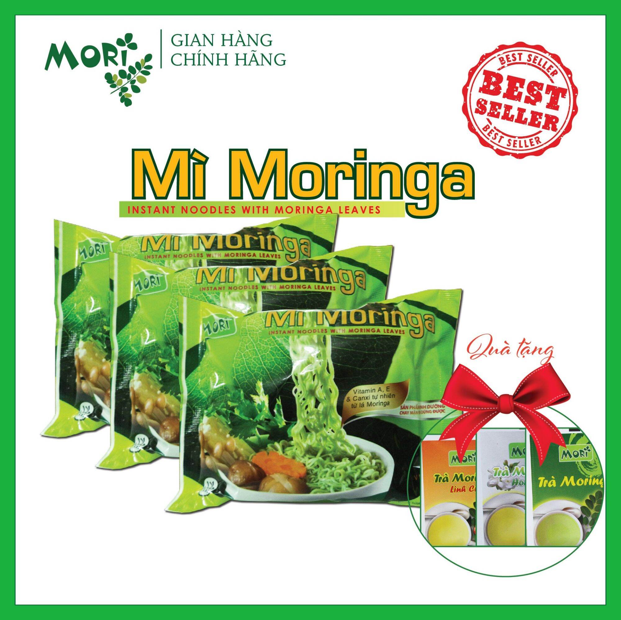 Mì chùm ngây moringa - thực phẩm dinh dưỡng - combo 10 gói