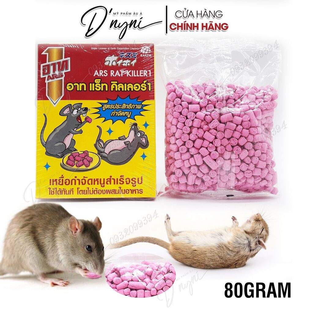 Thuốc Diệt Chuột ARS RAT KILLER 80g – Thái Lan thuốc chuột