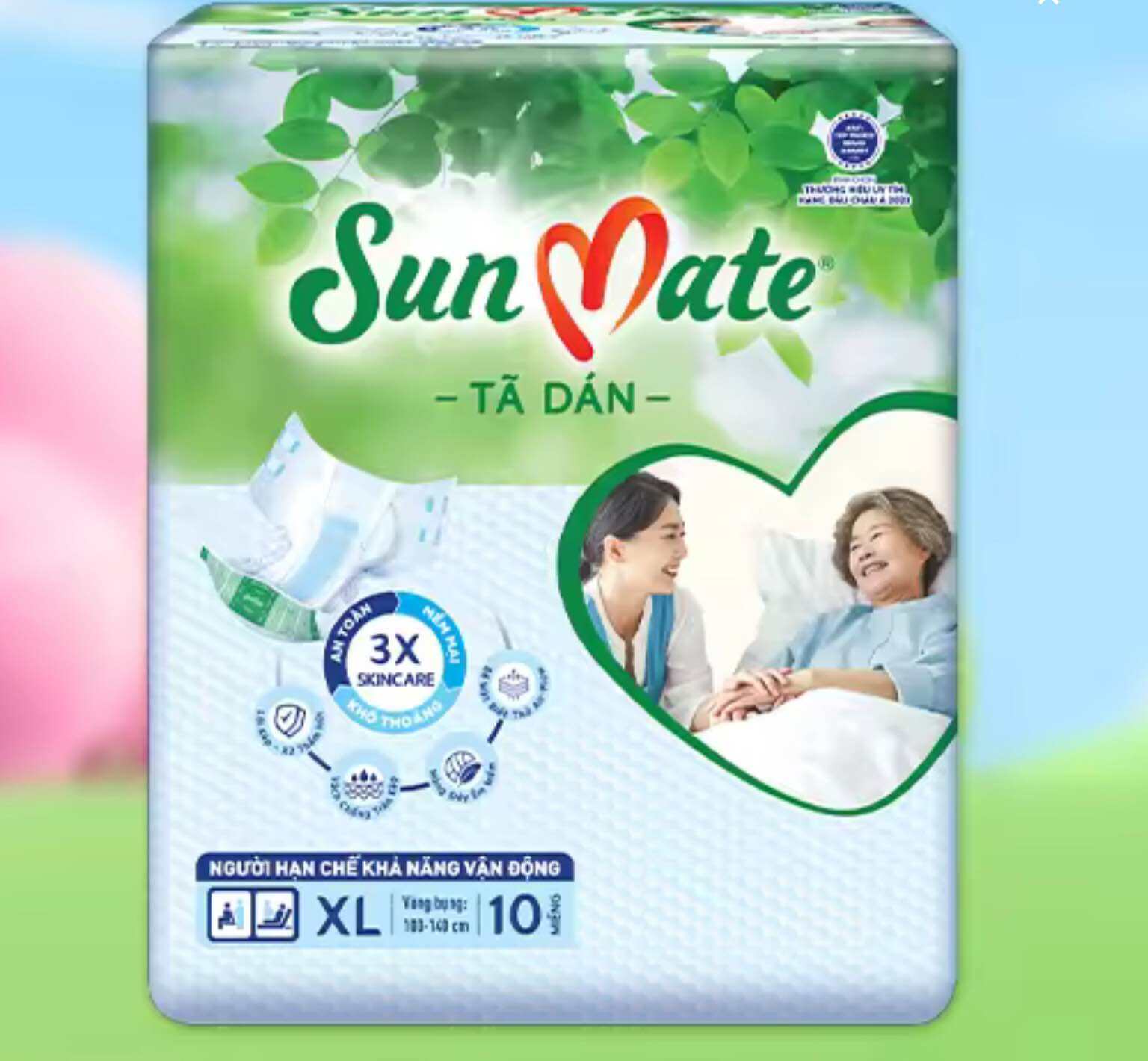 Tã dán Sunmate XL10 - Tã dán người lớn, người già Sunmate -Hsd luôn mới