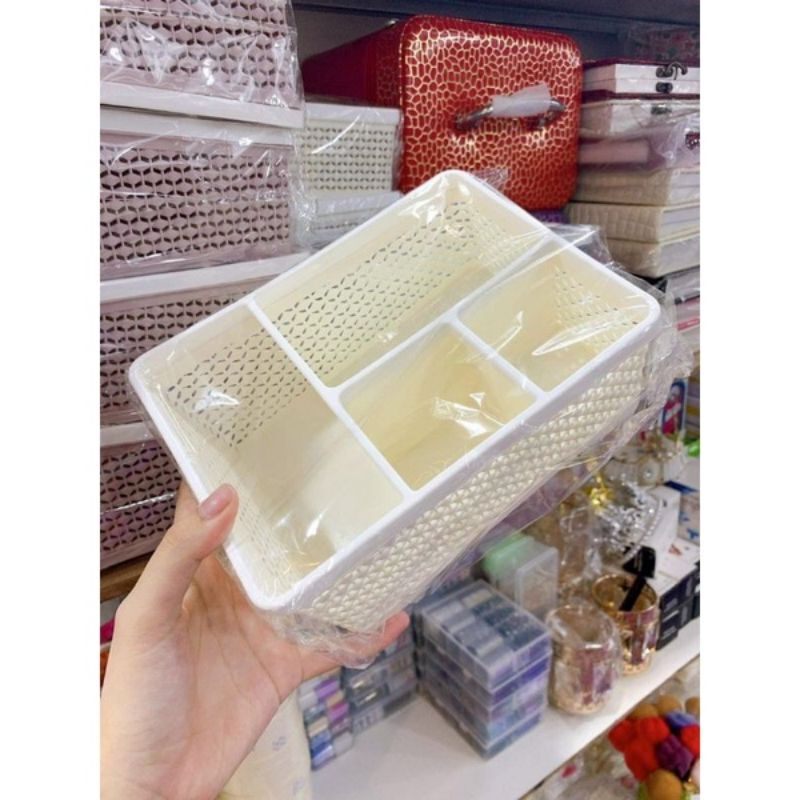 Giỏ nhựa đa năng, giỏ đựng đồ nail, rổ nhựa đựng đồ làm móng