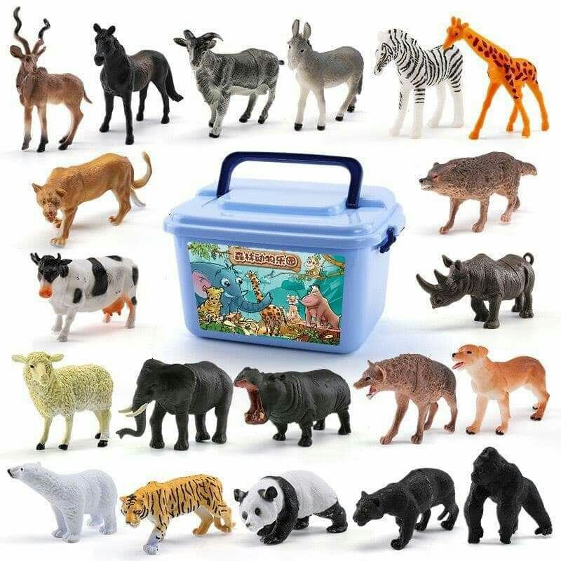 Trọn bộ đồ chơi thú rừng loại lớn siêu đẹp- Bộ 12 con giáp- Túi động vật cho bé