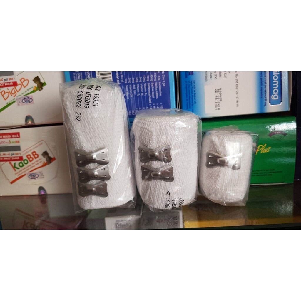 ❤️ (0.05mx3m 1 móc) Cuộn Băng Gạc Co Giãn,băng chun,Băng thun vải y tế co giãn (1 móc, 2 móc - 3 móc, 4 móc) Bảo Thạch BĂNG THUN 1 MÓC BẢO THẠCH 0.05 x 3m