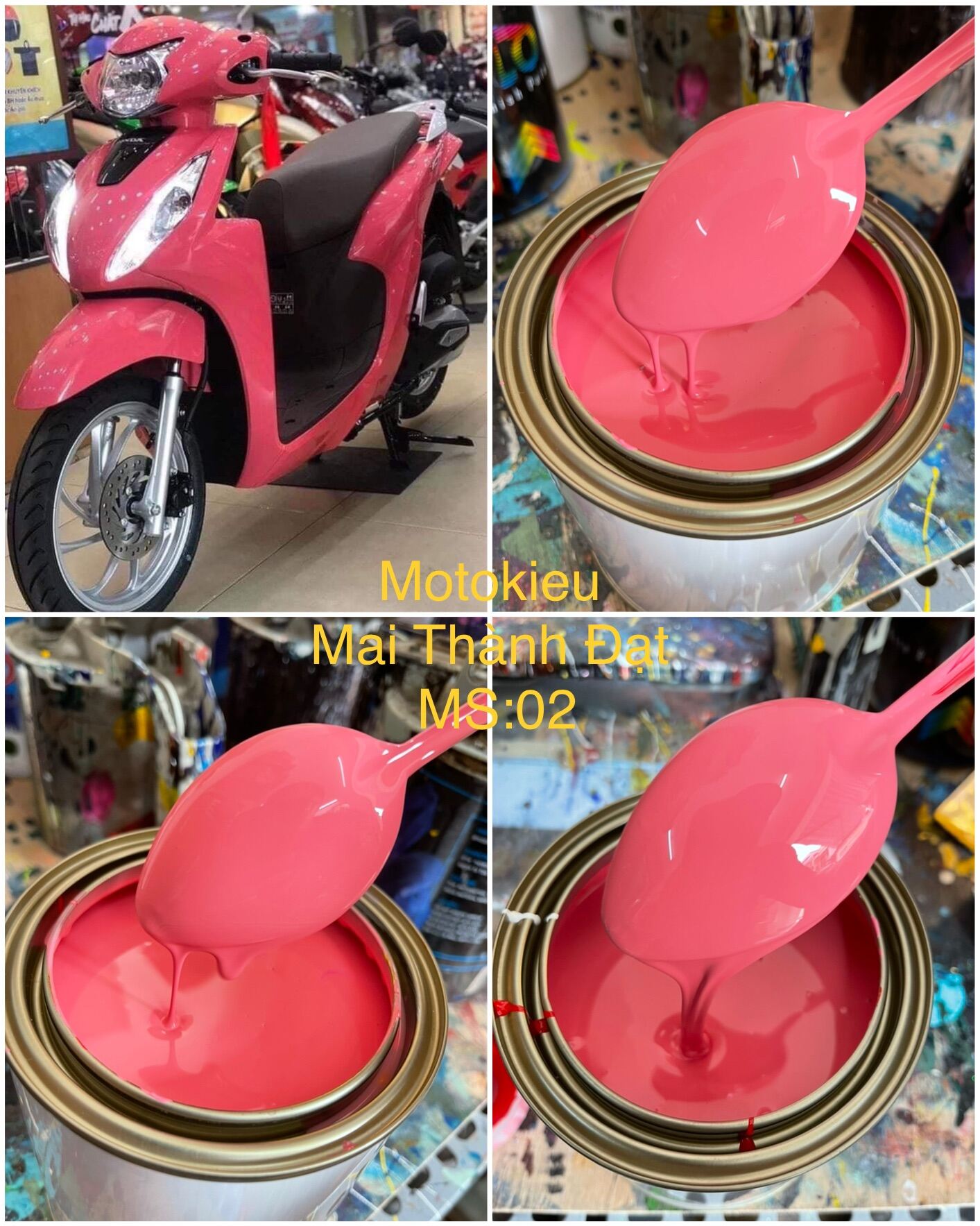 Honda Vario sơn nhựa mờ màu hồng cực đẹp Sơn xe Sài Gòn