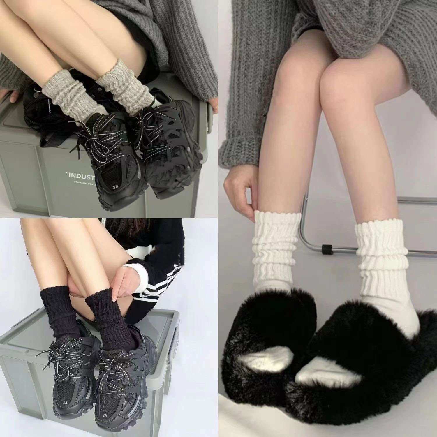 Tất vớ dày cổ cao nữ phong cách Nhật Bản