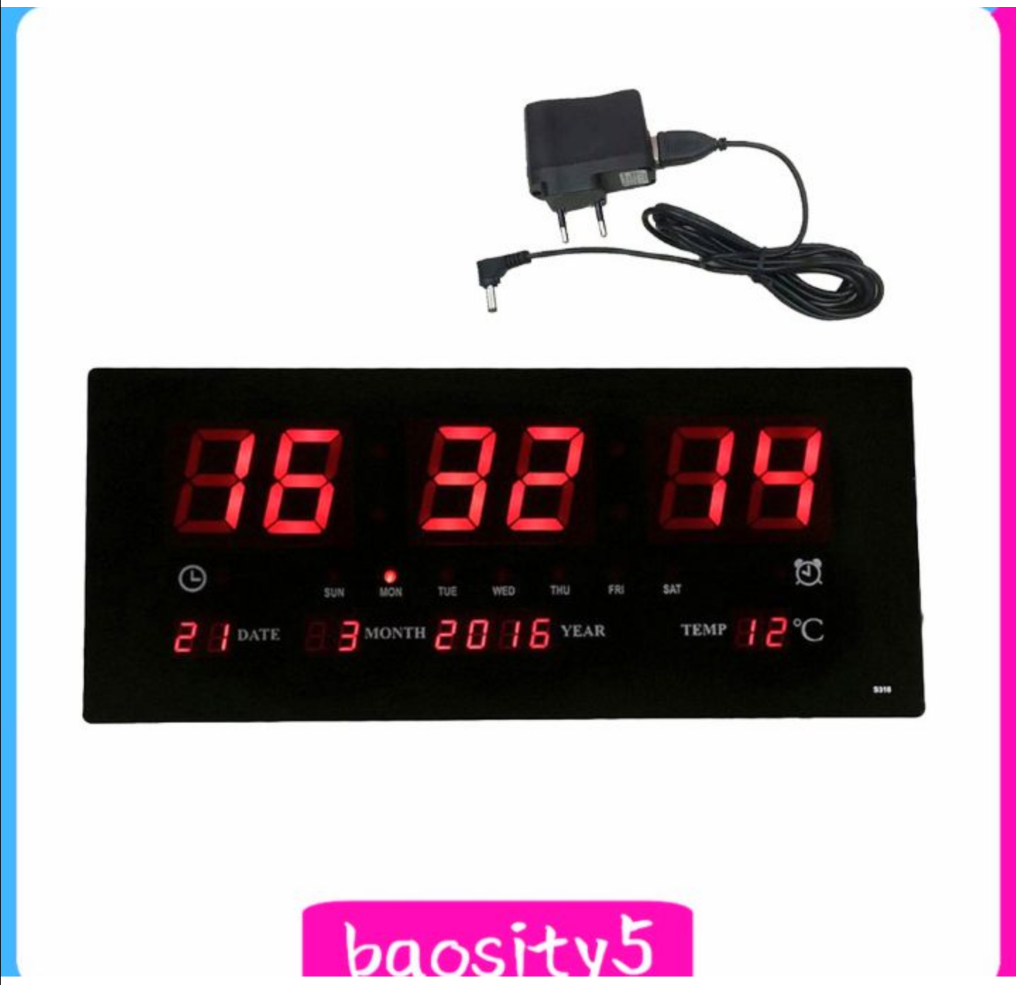 Đồng hồ treo tường màn hình led báo giờ báo nhiệt độ ngày tháng năm báo thời tiết thông minh mẫu mới đẹp hàng loại tốt