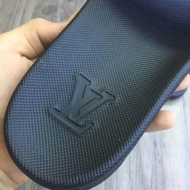 Dép Lê Kẻ Ô Vuông Đen