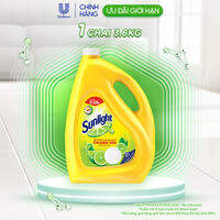 Nước rửa chén Sunlight Chanh mới sạch nhanh xả bọt nhanh chai 3.6kg