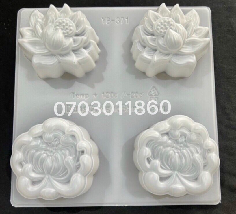 Khuôn rau câu trung thu Hoa sen + Hoa Cúc Dùng làm rau câu, làm xôi