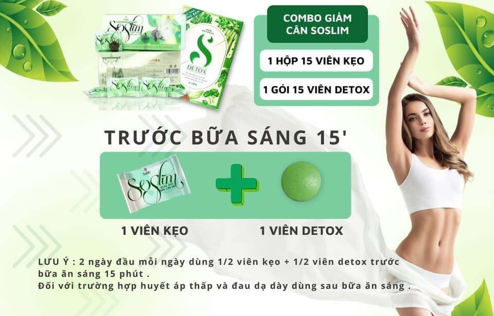 Kẹo Giảm Cân rong nho, nấm linh chi Soslim