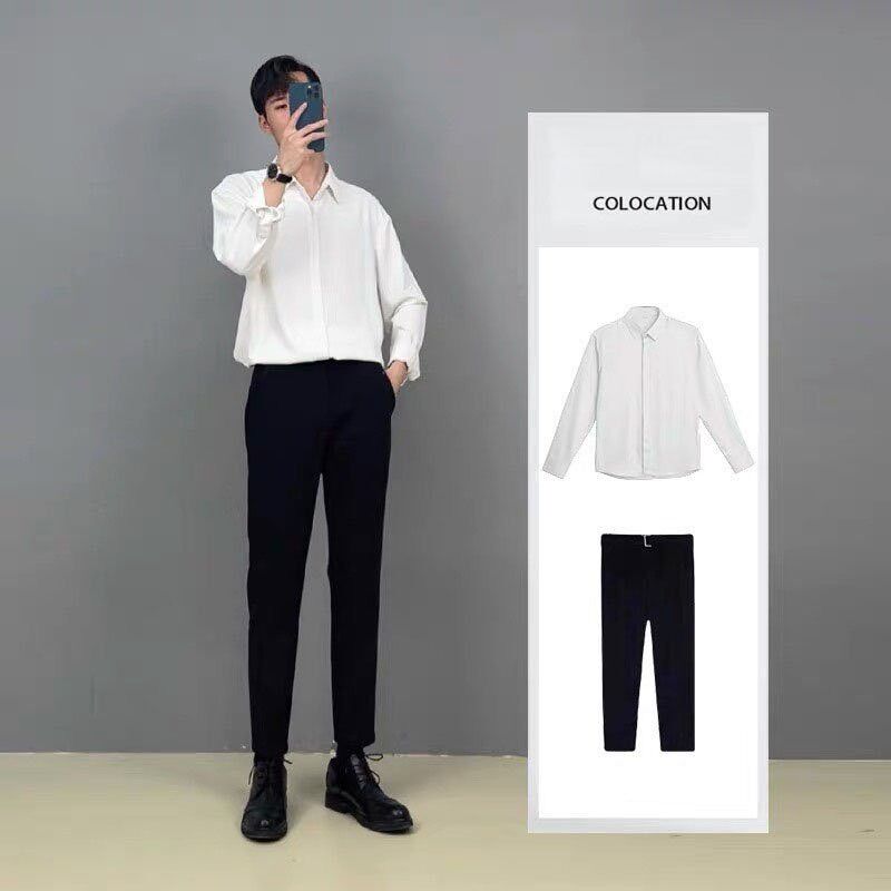 Áo sơ mi nam công sở , áo nam trắng đen xanh tím xanh nâu , chất lụa cao cấp