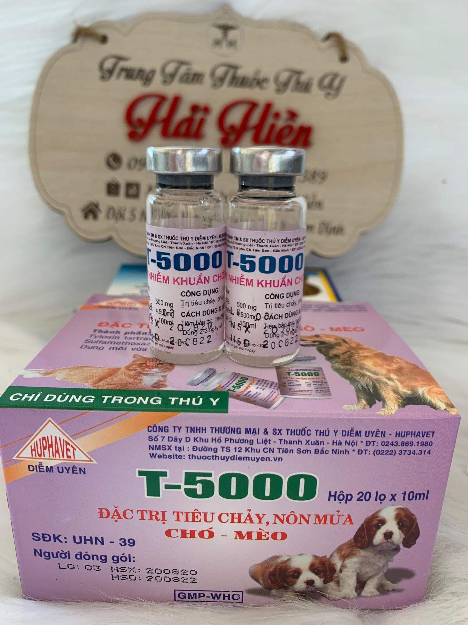 2 lọ T5000 10ml - KHÁNG SINH CHÓ MÈO