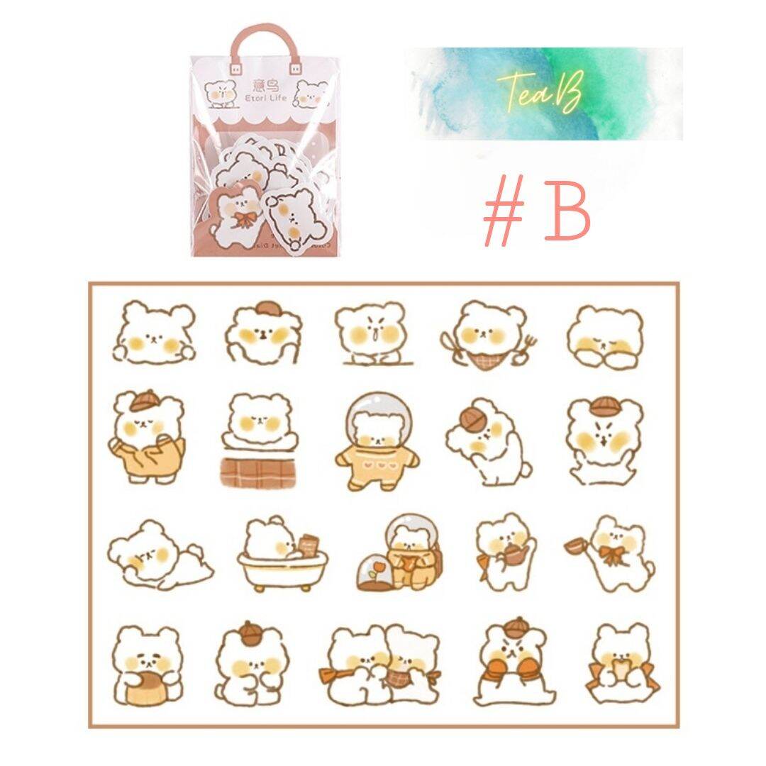 Bộ 40 Sticker (Miếng Dán) Trang Trí DIY (Tea.B_ST37)