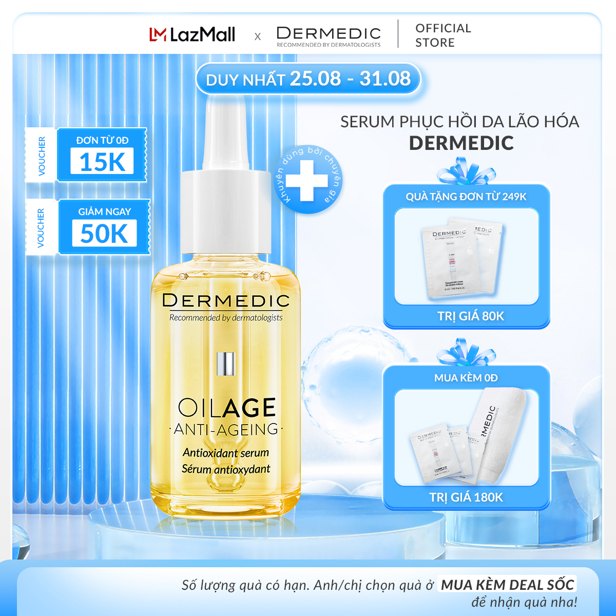 Tinh chất chống oxy hoá Dermedic Oilage Antioxidant Serum 30ml