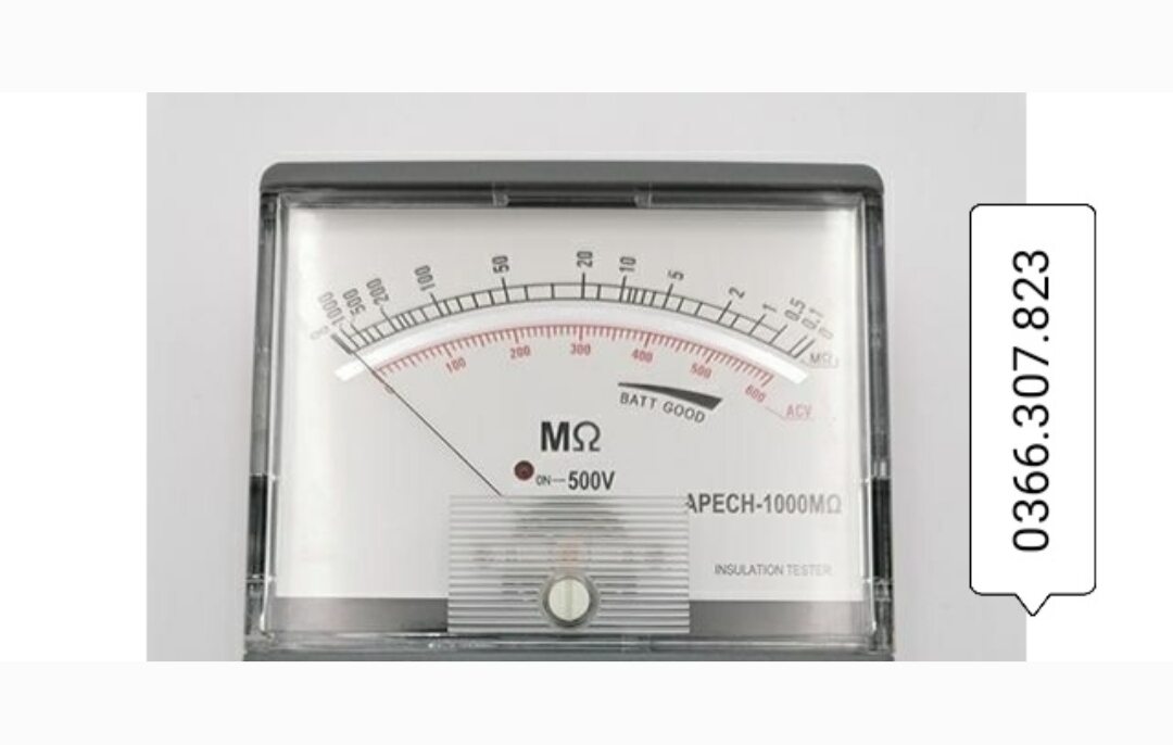 Đồng hồ đo điện trở cách điện APECH 1000MΩ 500V   | Điện trở cách điện, kiểm tra an toàn điện, đo ACV, đo MΩ, kiểm tra pin.
