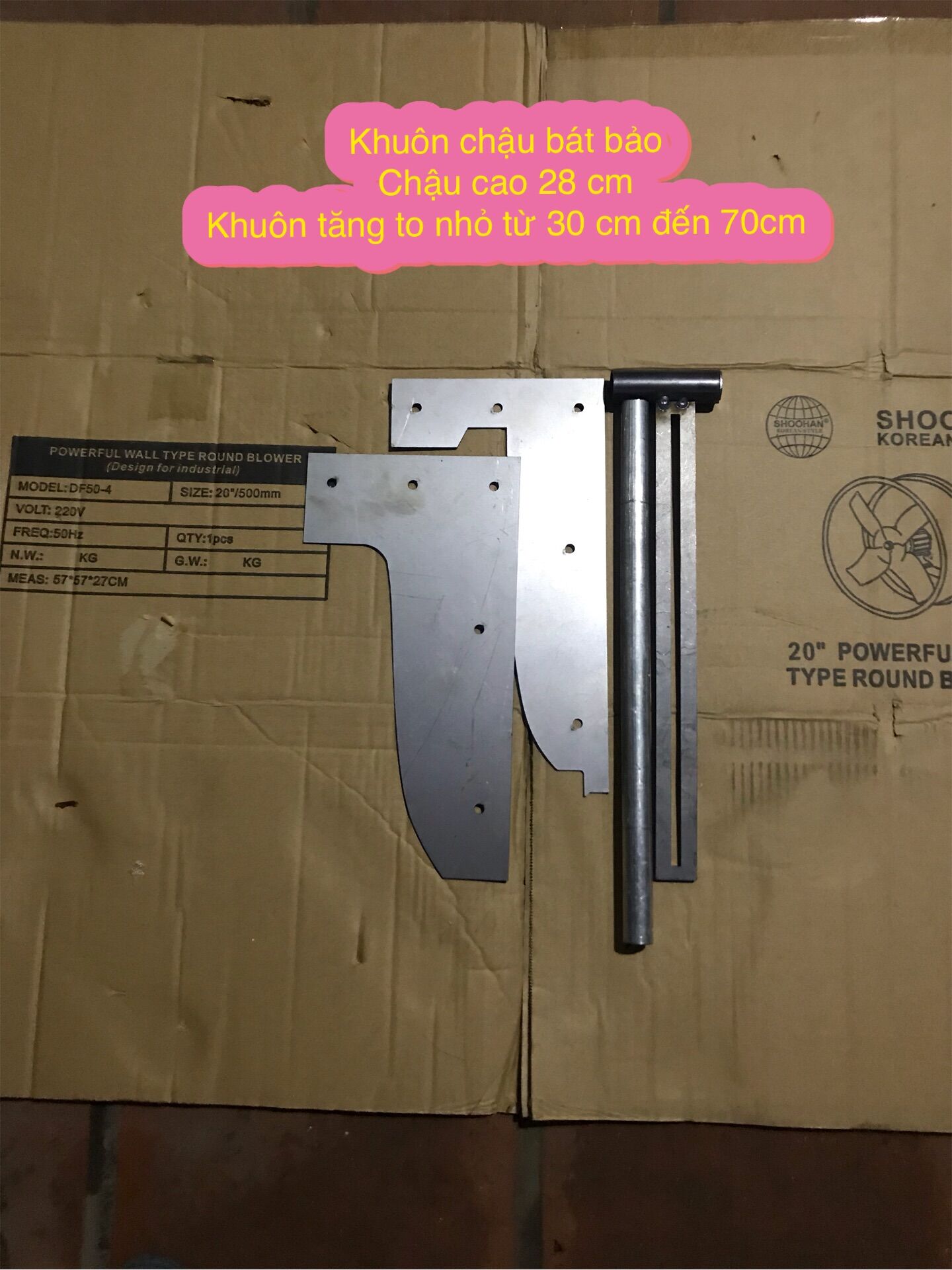 Khuôn quay chậu tròn H=28cm (chậu bát bảo,chậu cao 28cm)