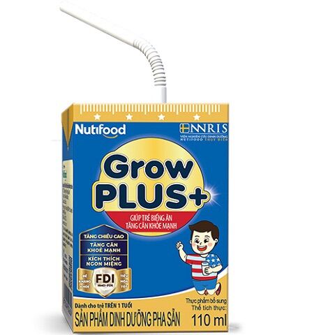 Sữa Pha Sẵn Nutifood Grow Plus Xanh 110ml