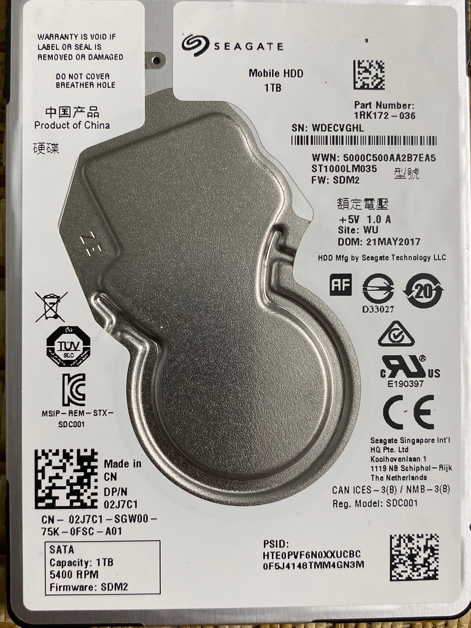 Ổn cứng laptop tháo máy Hdd 2.5 inh 1Tb